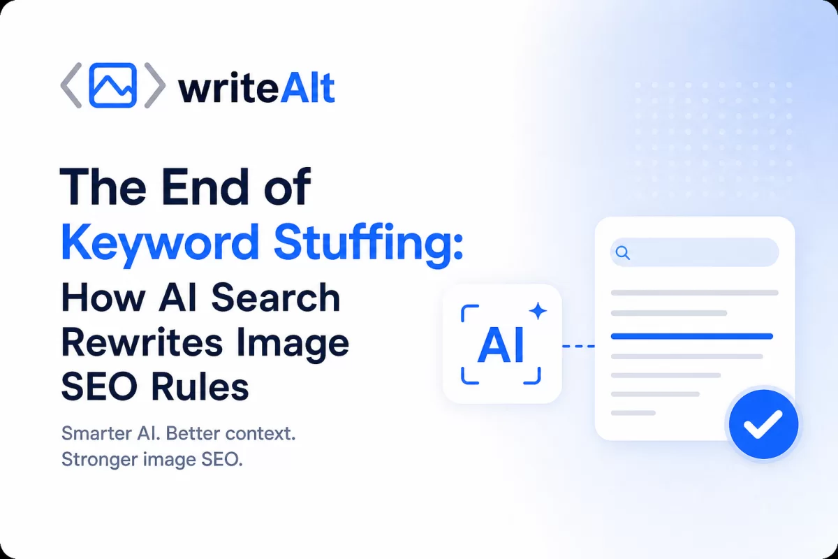 The End of Keyword Stuffing: How AI Search Changes Image SEO. No More Spam. Write Natural Alt Text. Rank Higher.